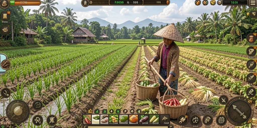 Tangkapan layar fitur aksi seru di permainan.